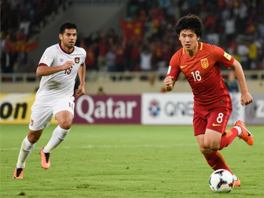 国足对阵卡塔尔历史交锋：略处劣势